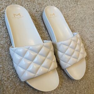 Marc Fisher White Sandals, Size 9